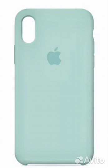 Чехол для iPhone xs max качественный светло- бирюз