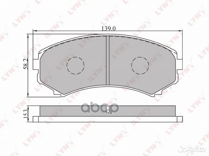 Колодки тормозные дисковые перед BD5506 LYN