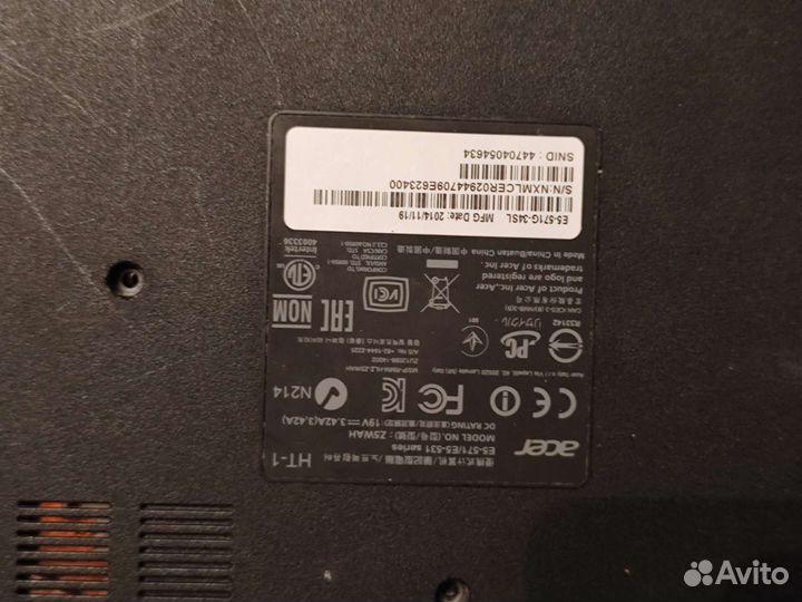 Acer Е5 i3 разбор