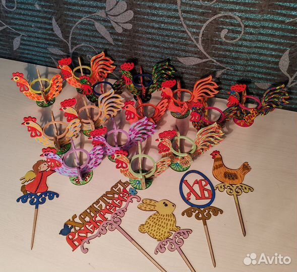 Петушки для яиц на пасху