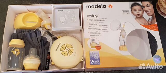 Молокоотсос Medela swing + разные воронки