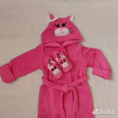 Набор халат 122 и тапочки 30 см