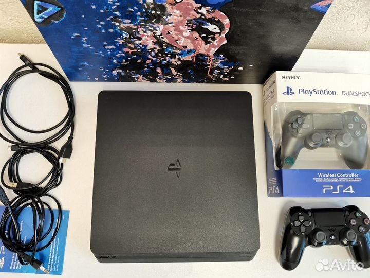 Sony Ps4 Slim 1tb +12 игр +2 Джойстика