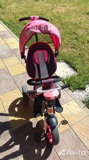 Детский трехколесный велосипед коляска