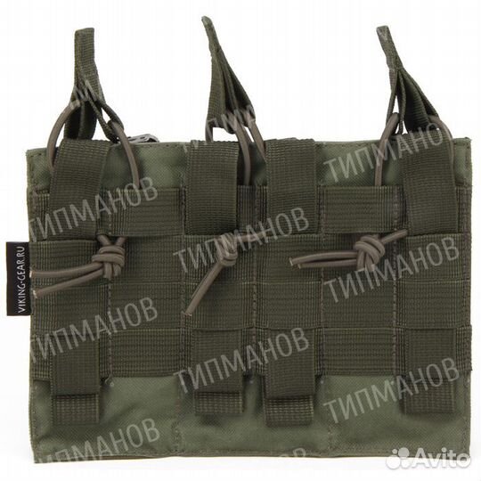 Подсумок на 3 автоматных магазина Viking олива