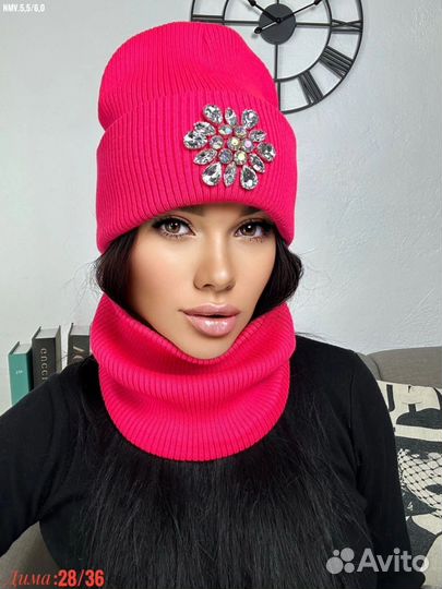 Шапка женская+снуд