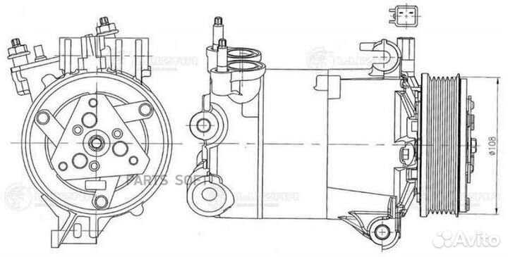 Luzar lcac1021 Компрессор кондиционера ford mondeo