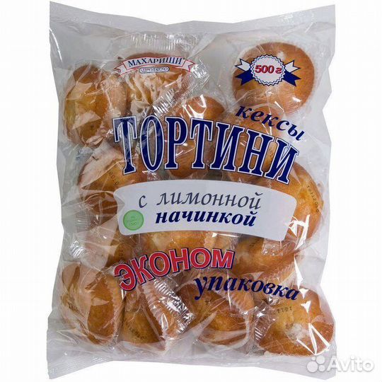 Кексы Тортини с Лимонной начинкой 500 г