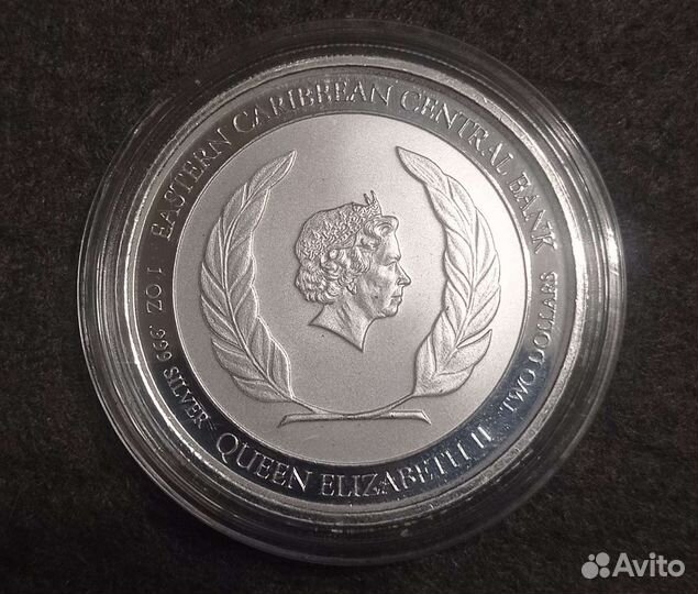 Монета Монтсеррат Карибы 2018 Серебро