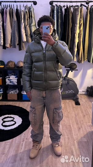 Пуховик zara глянцевый