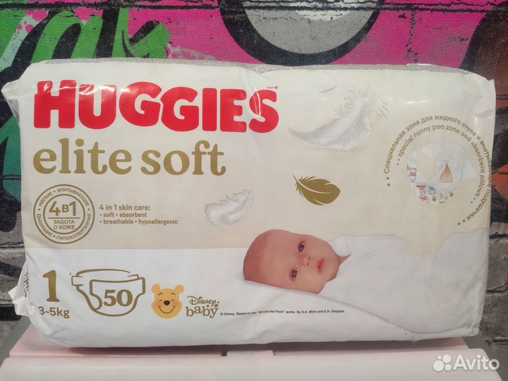 Подгузники (памперсы) Huggies elite soft