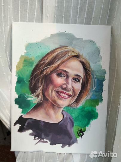 Картина на заказ (уголь/акрил)