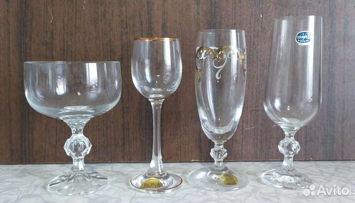 Бокалы Bohemia 4 Вида Чехия