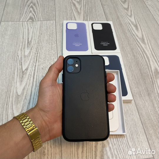 Кожаный чехол iPhone 11 leather case MagSafe