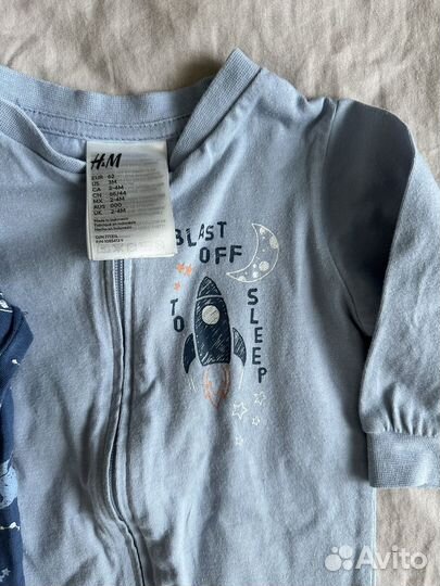 Слип на молнии H&M 62 р-р