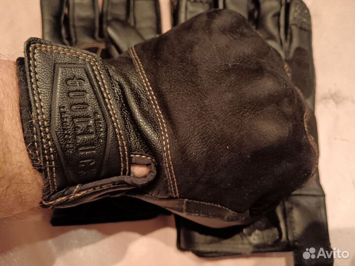 Мотоперчатки кожаные