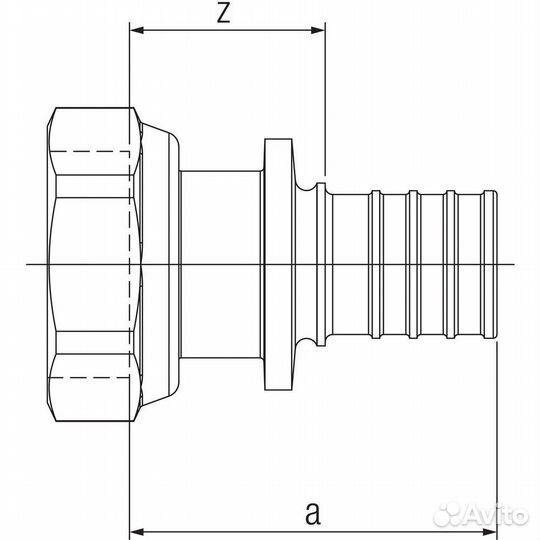 Переходник Рехау Rautitan накидная гайка 32-G1 1/4