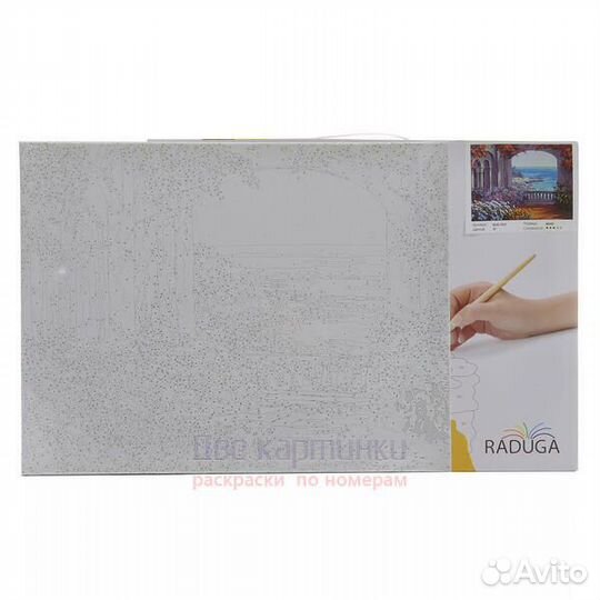 Картина по номерам 40x50 Белый конь в березовой