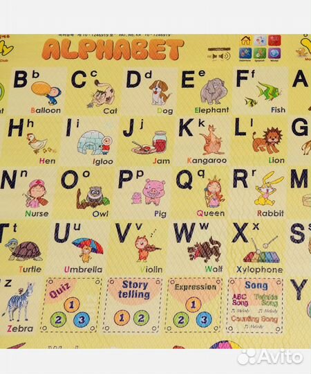 Коврик Funnylon alphabet, 140х200 см, толстый