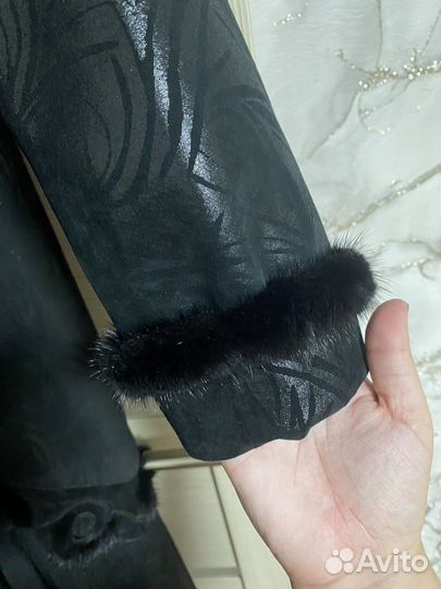 Дубленка женская из натуральной кожи 54-56