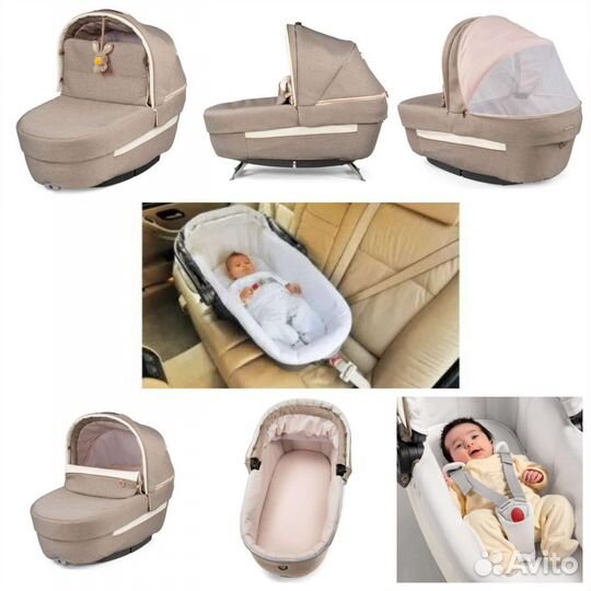 Люлька + kit auto Peg Perego Culla Elite Mon Amour