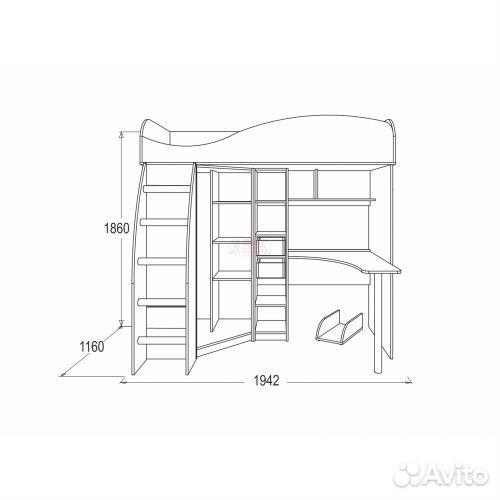 Кровать чердак