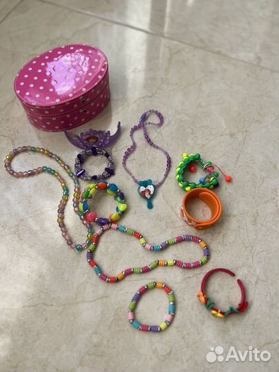 Бижутерия детская корона Ариэль и шкатулка