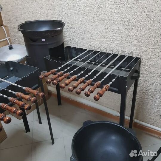 Мангал с печкой под казан