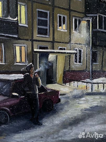 Картина маслом панельки