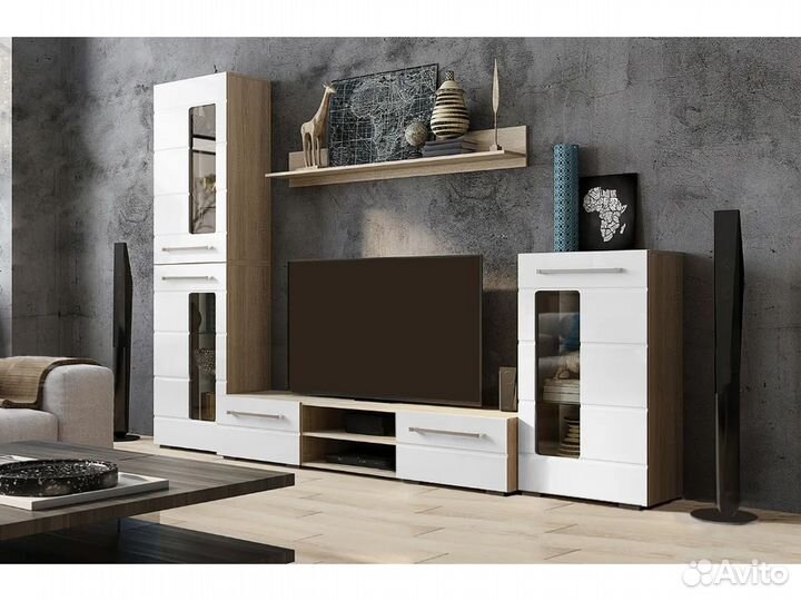 Шкаф 0,6м (Витрина) Глянец Белый/Венге Милан шк17