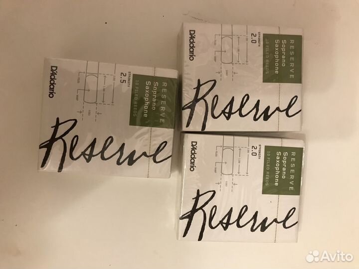 Трости для саксофона сопрано Reserve 2,0 и 2,5