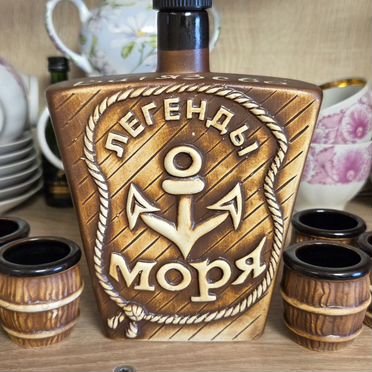 Подарочный набор с моря бутылочка и рюмочки