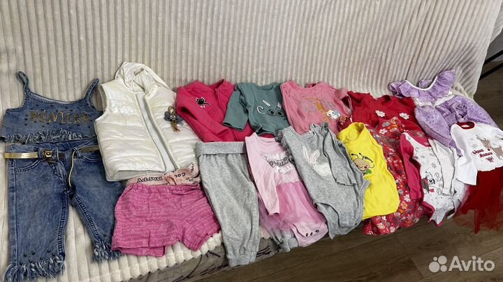 Вещи пакетом на девочку 74-86 (9-18 мес)