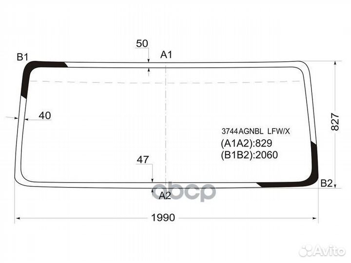 Стекло лобовое iveco euro cargo 03- 3744agnbl L