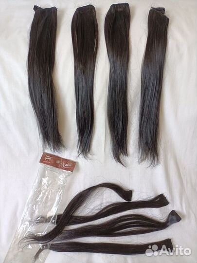 Волос, пряди на заколках