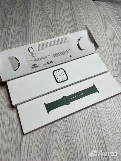 Часы apple watch 7 45 mm green