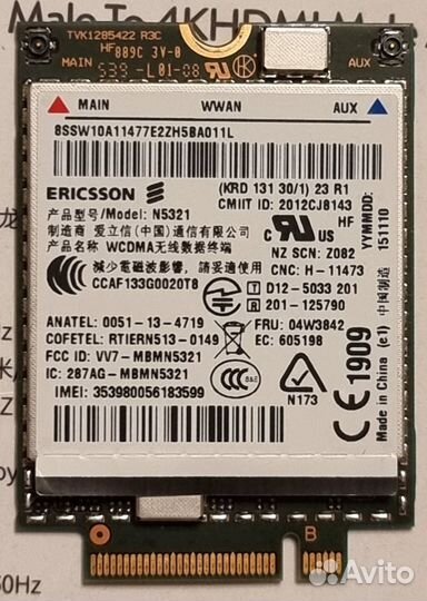 3G модем Ericsson N5321