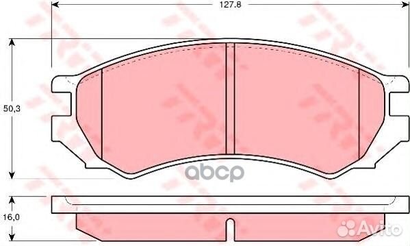 Колодки тормозные дисковые перед GDB1005 TRW