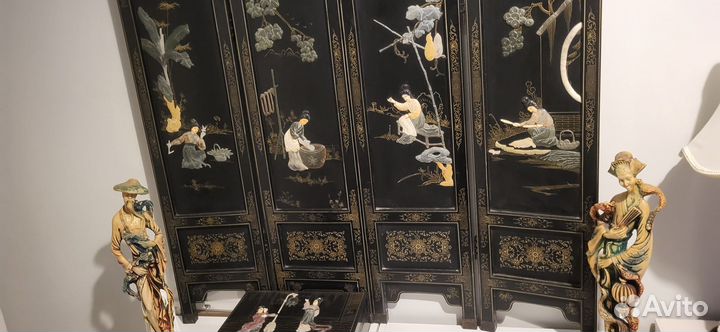 Шинуазри панно шинуазри антиквариат