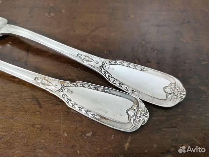 Набор эгоист ложка вилка серебро 19 век Франция