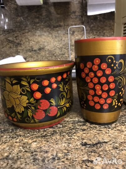 Хохломская роспись: кухонные принадлежности