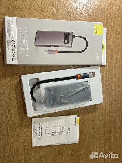 USB хаб 4-in-1 Baseus 4-Port Type-C Hub 4K/30Hz