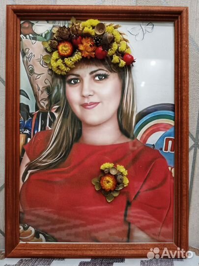 Картина с сухоцветами