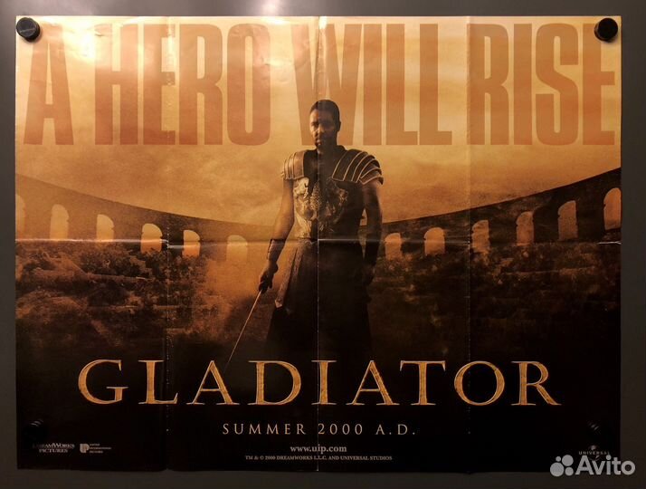 Оригинальный плакат «Гладиатор» 2000 год