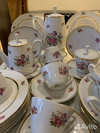 Сервиз чайный старая Кала.Немец.Мейсенский букет