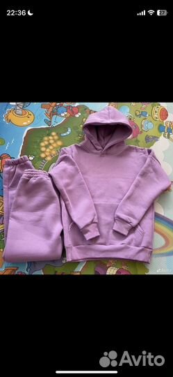 Новый спортивный костюм с флисом внутри женский