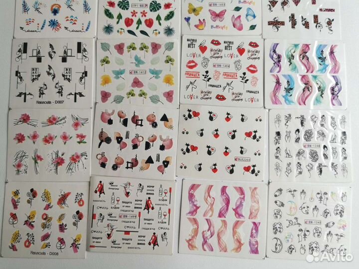 123 шт. Наклейки / слайды / декор для ногтей