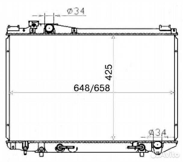 Радиатор охлаждения SAT TY0006-140 Toyota Crown JZ