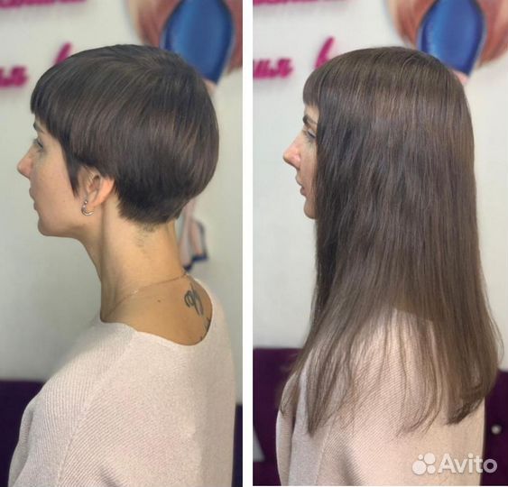 Загущение волос на очень короткие волосы