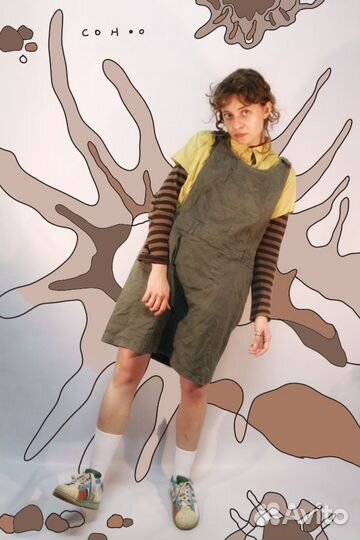 Комбинезон, рубашка, вельветовые штаны/брюки y2k